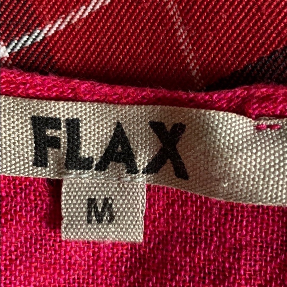 Flax red linen button front blouse Size Medium - Picture 7 of 9